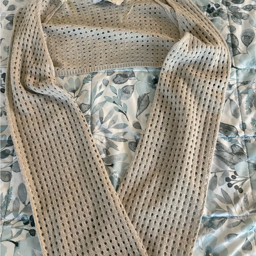 Elegant Cream Knit Women's Shawl